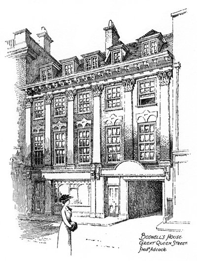 James Boswells evi, Great Queen Street, Covent Garden, Londra, 1912 by Frederick Adcock