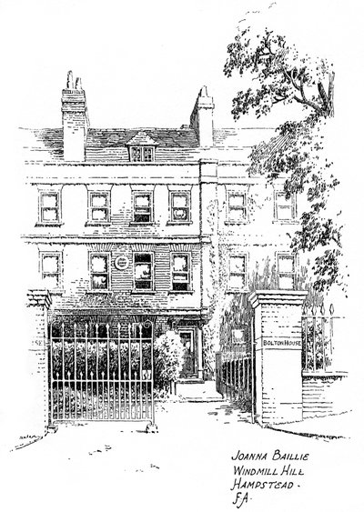 Joanna Baillies evi, Windmill Hill, Hampstead, Londra, 1912 by Frederick Adcock