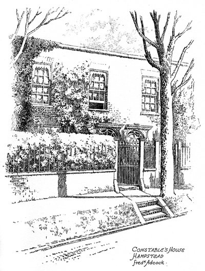 John Constables evi, Hampstead, Londra, 1912 by Frederick Adcock