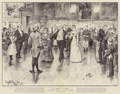 Eşit Ayak, Kır Evinde Noel Dansı by Frederick Barnard