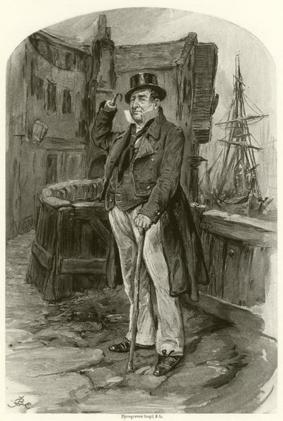 Kaptan Cuttle (gravür) by Frederick Barnard