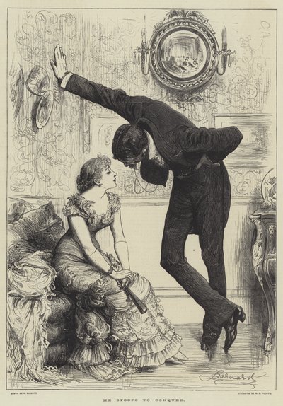 ಅವನು ಟರ್ಕಿಯನ್ನು ವಶಪಡಿಸಿಕೊಳ್ಳಲು ನಿಲ್ಲುತ್ತಾನೆ by Frederick Barnard