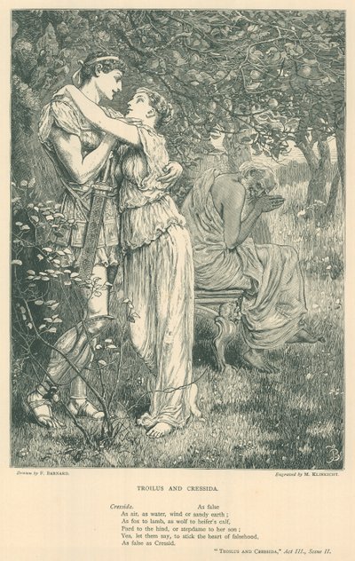 Troilus ve Cressida için İllüstrasyon by Frederick Barnard