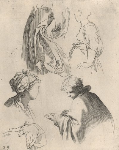 Çizim Kitabından Figür Çalışmaları, 1650-56. by Frederick Bloemaert