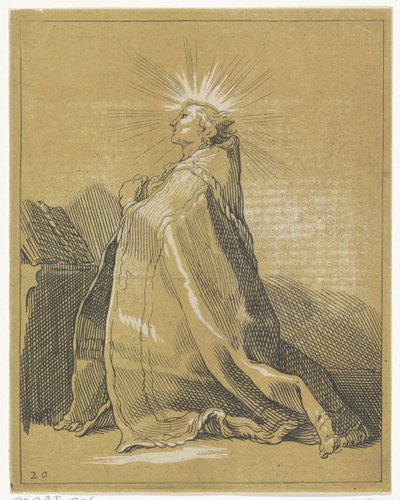Duada diz çöken Aziz by Frederick Bloemaert