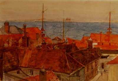 Harwich Limanı (suluboya) by Frederick Brown