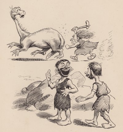 F Opper tarafından yazılan Our Antediluvian Ancestors: Sekiz Numara (lito) by Frederick Burr Opper