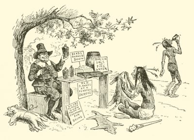Püritenler Kızılderililerle takas by Frederick Burr Opper