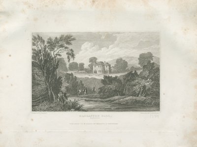 Barlaston Hall: gravür ve [19. yüzyıl] by Frederick Calvert