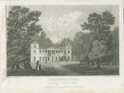 Chillington Hall: gravür, nd [1830] (baskı) by Frederick Calvert