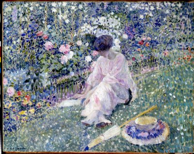 Haziran ayında bahçe by Frederick Carl Frieseke