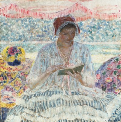 Yaz Okuması (Tente Altında) by Frederick Carl Frieseke