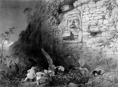 Itzam Na Başkanı, Izamal, Yucatan, Meksika, 1844 by Frederick Catherwood