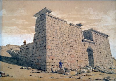 Tapınak, Nubia, Mısır, 1824 by Frederick Catherwood