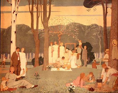 Piknik Sahnesi (afiş) by Frederick Cayley Robinson