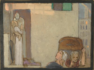 The Elveda için Çalışma, c.1907 (kağıt üzerinde öfke) by Frederick Cayley Robinson
