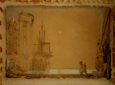 Kargo Boşaltma (kalem ve tebeşir) by Frederick Cayley Robinson