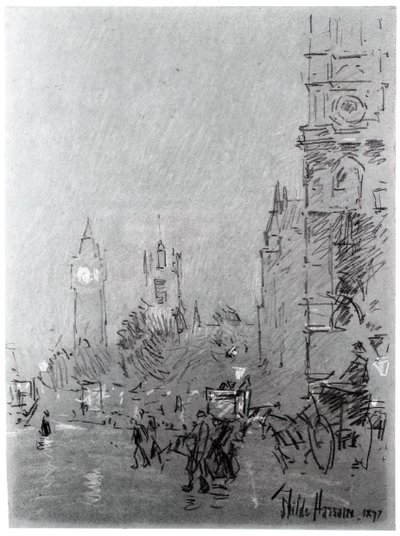 Londra, Akşam, 1897. by Frederick Childe Hassam