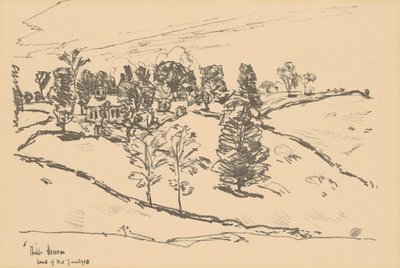 Küçük Okul Evi, Nod Ülkesi, 1918. by Frederick Childe Hassam