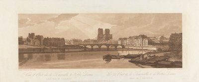 Arsenal 1802'den alınan Pont de la Tournelle ve Notre Dame'in görünümü by Frederick Christian Lewis the Elder