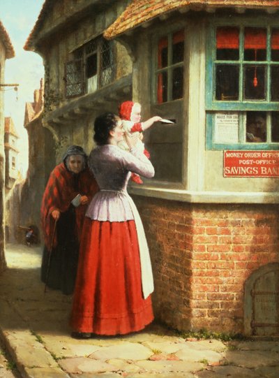 Bir mektup gönderme, 1879 by Frederick Daniel Hardy