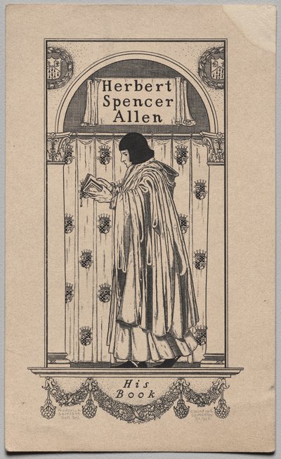 Kitap Plakası: Herbert Spencer Allen, Kitabı yazılı by Frederick Garrison Hall