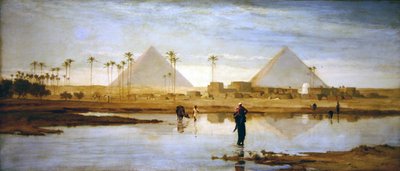 Piramitlerin Yakınındaki Köye Ford by Frederick Goodall