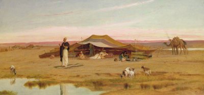 Şeyhin Akşam Namazı (tuval üzerine yağlı boya) by Frederick Goodall