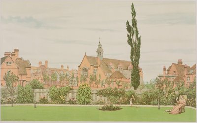 Kilise ve Parsonage, Bedford Park, 1881 by Frederick Hamilton Jackson
