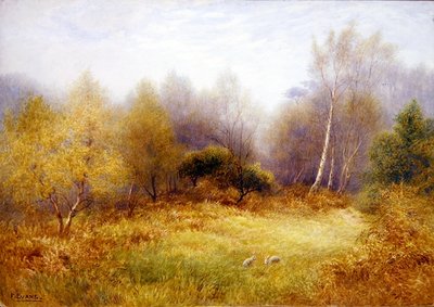 Orman Temizliğinde Tavşanlar (kağıt üzerine sulu boya) by Frederick Henry Evans