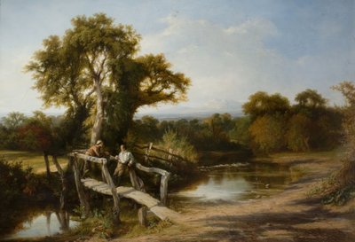 Sonbaharda Worcestershire Manzarası, 1843. by Frederick Henry Henshaw