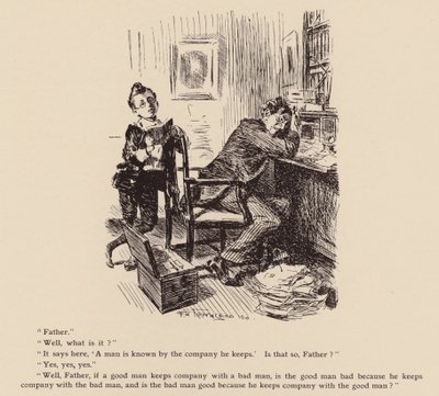 Bir adam tuttuğu şirket tarafından bilinir (litho) by Frederick Henry Townsend