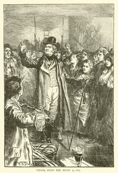 Vidocq müziği durdurur (gravür) by Frederick Henry Townsend