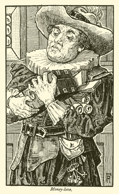 Para aşkı (gravür) by Frederick Hurten Rhead
