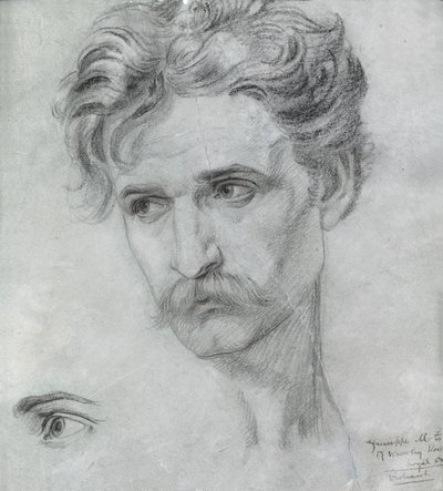 Giuseppe Moto çalışması (kağıt üzerinde tebeşir) by Frederick James Sheilds