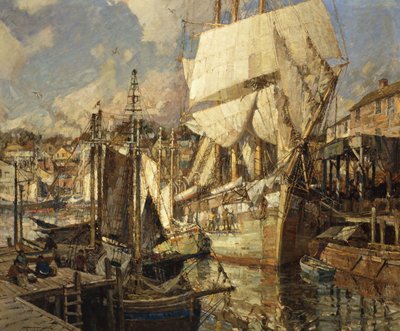 Cadiz Tuz Gemisi, Gloucester Limanı by Frederick John Mulhaupt