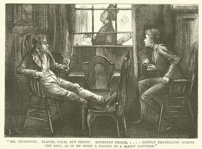 Martin Chuzzlewit için illüstrasyon by Frederick L. Bernard