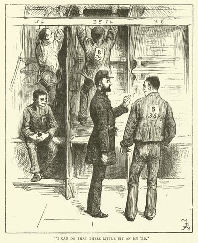 Bir koşu bandında mahkumlar by Frederick L. Bernard