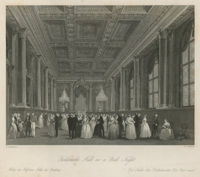 Bir balo gecesinde Kuyumcular Salonu by Frederick Mackenzie