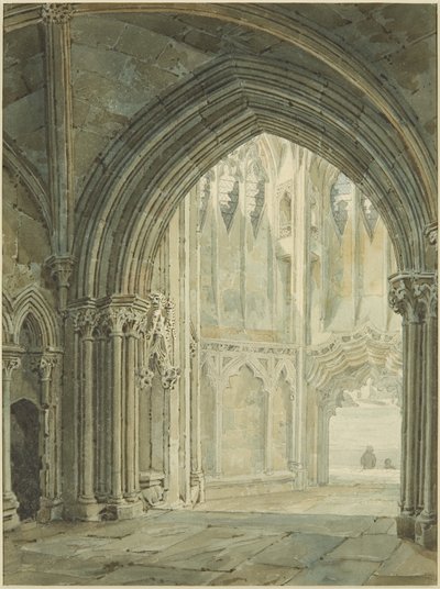 St Mary Redcliffe Kuzey Sundurma İç by Frederick Mackenzie