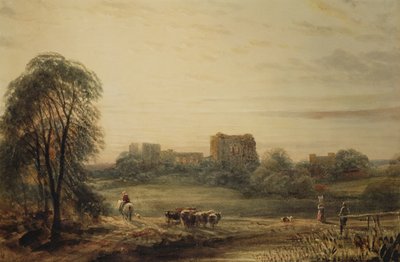 Glastonbury Manastırı (kağıt üzerinde wc) by Frederick Nash
