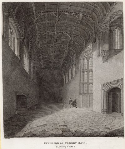 Crosby Hall İç, güneye bakıyor by Frederick Nash