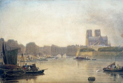 Notre Dame, Paris, 19. yüzyıl by Frederick Nash