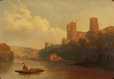 Nehirden Durham (tuval üzerine yağlı boya) by Frederick Richard (manner of) Lee