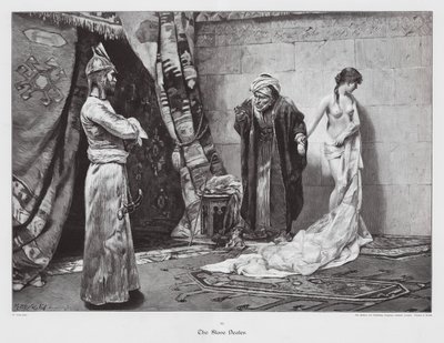 Köle Satıcısı (gravür) by Frederick Vezin