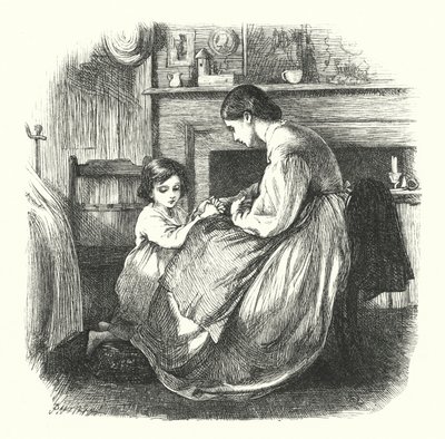 Dua eden bir çocuk by Frederick Walker