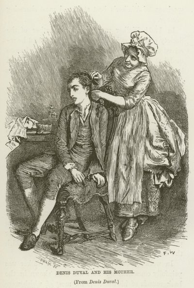 Denis Duval ve annesi by Frederick Walker
