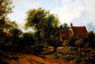 Figürlü Manzara, 1840 civarı (tuval üzerine yağlı boya) by Frederick Waters Watts