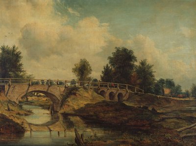Stour Nehri üzerindeki köprü by Frederick Waters Watts