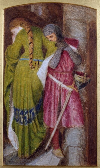 Taret Merdiveninde Buluşma, Hellellil und Hildebrand, 1864 by Frederick William Burton